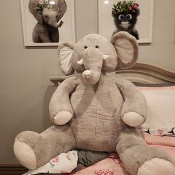 Oversized stuffed elephant