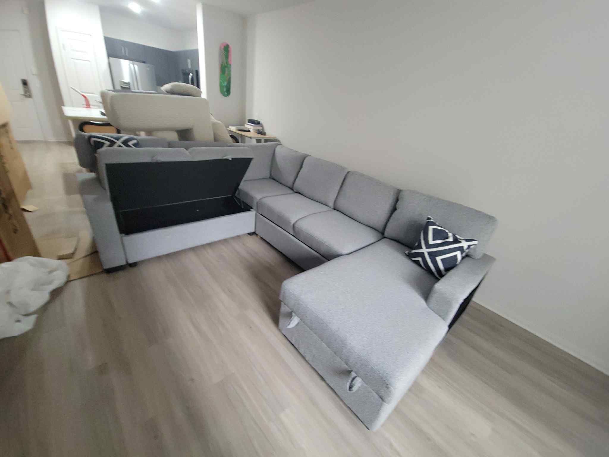 New Sleeper Sectional Couch! Free Delivery 🚚! Free Assembly!