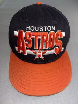 New Era Houston Astros Navy Blue/Orange SnapBack Hat 