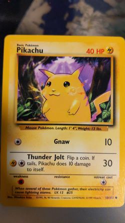 Pikachu Pokemon card