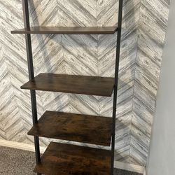 Ladder Shelf 4-tier Bookshelf  Rustic Brown