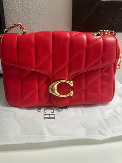 Coach Quilted Leather Crossbody Bag Red
