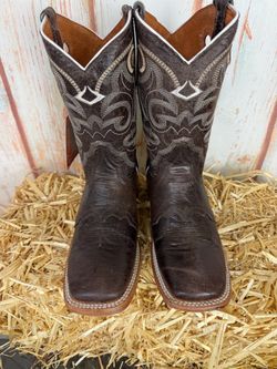 NEW SIZE 5.5 ladies cowboy boots square toe brown