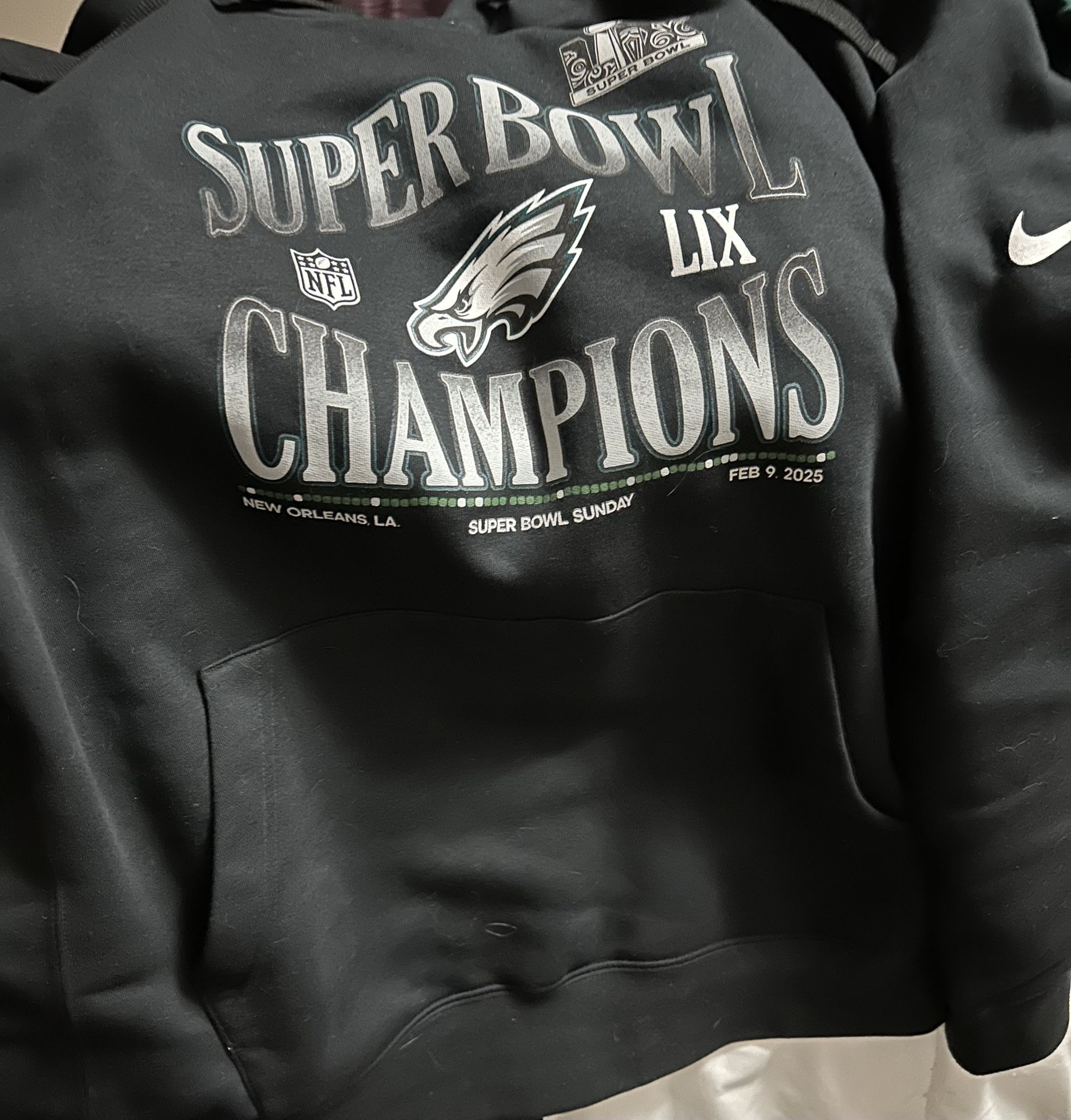 OFFICIAL SUPERBOWL HOODIE MENS LARGE