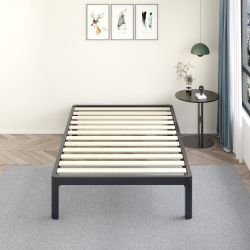 New Black Twin Metal Bed Frame 