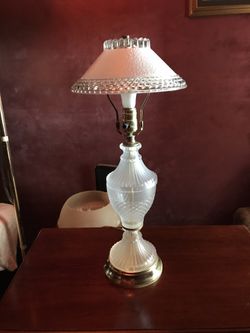 Glass table lamp