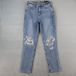 American Eagle super high rise strigid mom jean size 2