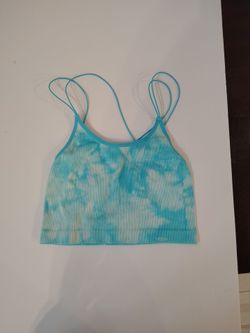 no boundaries, blue cropped tank top, size S, women