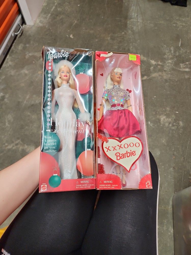 Limited EDITION HOLIDAY BARBIE &&& XOXO LIMITED ED VALENTINES BARBIE