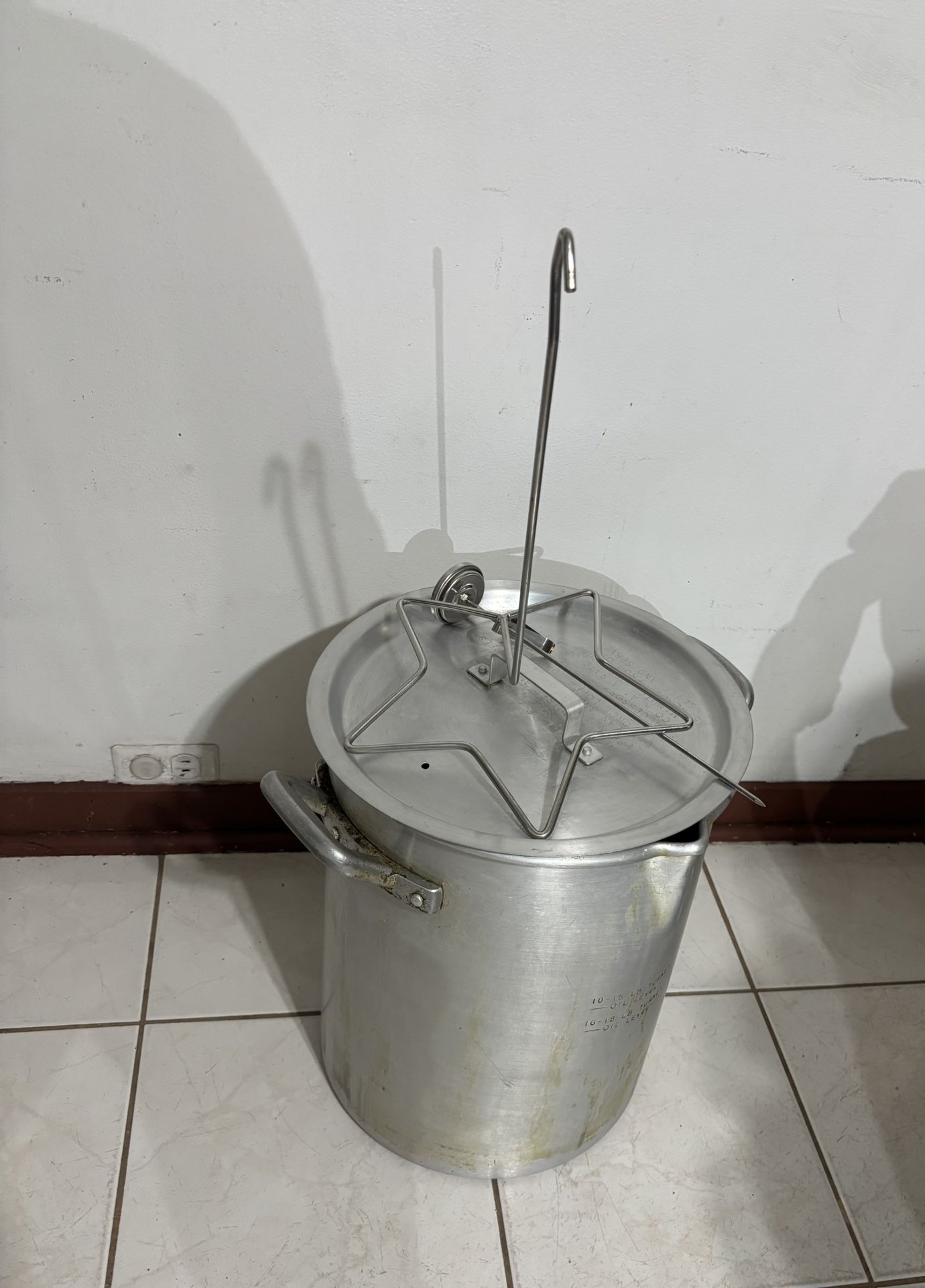 50qt Propane Fryer Kit Turkey Fryer Fish Fryer Outdoor Fryer Stainless Steel Propane Boil Pot Portable Deep Frying/Boiling