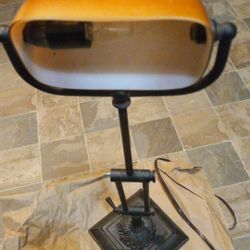 Vintage Cast Iron Fenton Desk Lamp Adjustable Very Old Been Packed Up In My Grandparents Basement For A Very Long Time And It Works It's Very Heavy