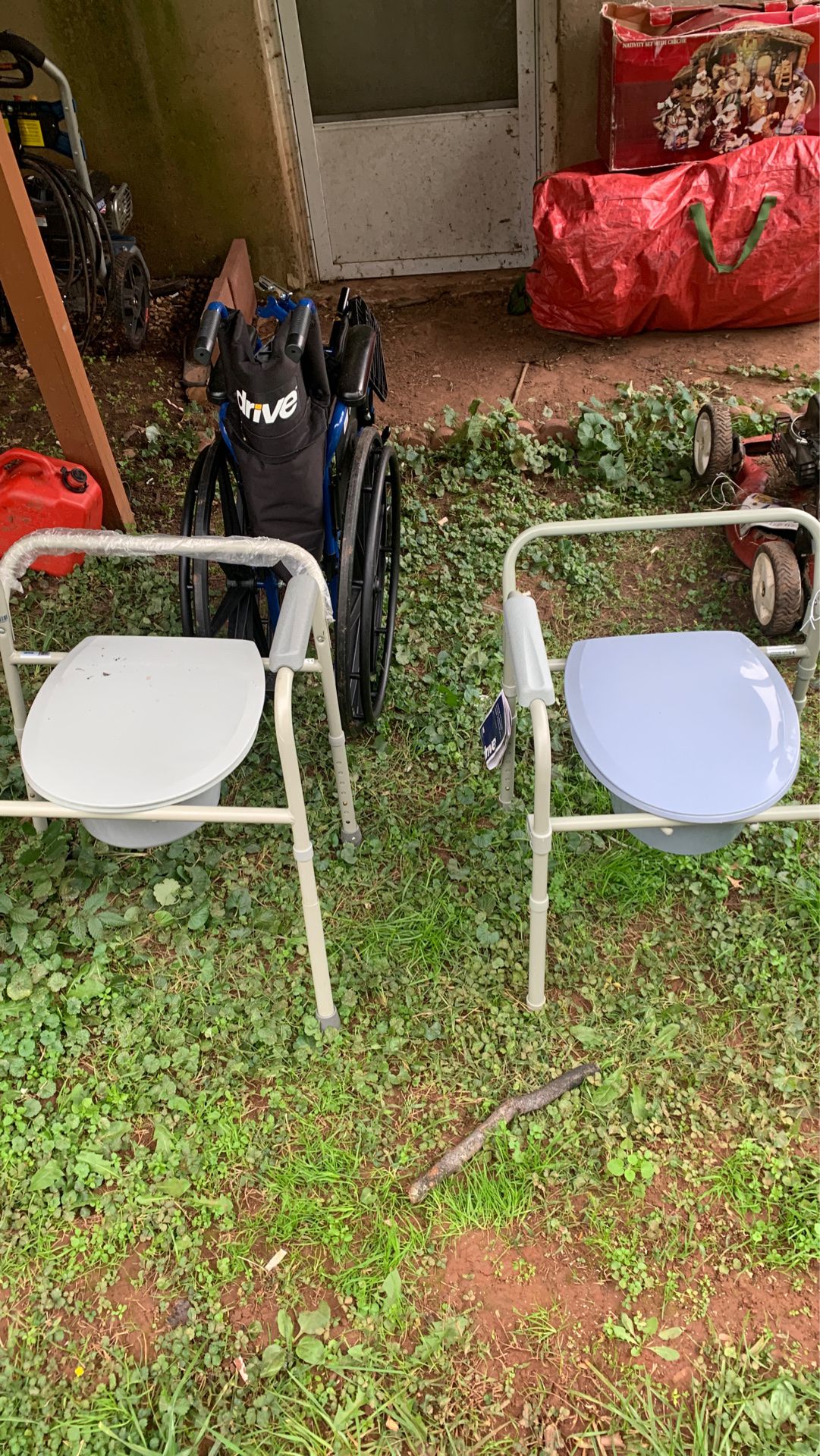 free 2 wheelchair and 2 portable toilet