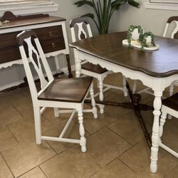 ✨Vintage Kitchen Table And Buffet ✨