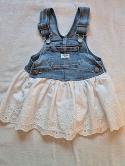 Baby Girl Overalls Dress,  Size 6 mo, OshKosh