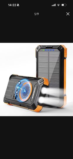 Brand new in box WONGKUO Solar Charger Power Bank - 49800mAh Solar Phone Charger with USB-C in/Output, QC 3.0 Fast Charging with LED Flashlight, Built