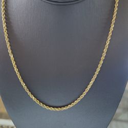 10kt Gold Solid Rope Chain 