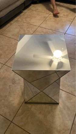 Mirror end table