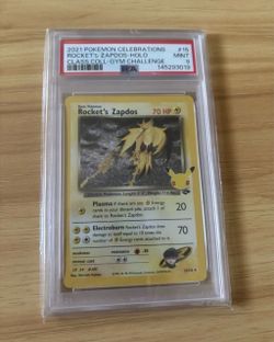 Rocket's Zapdos Holo PSA 9 Mint Pokemon Card