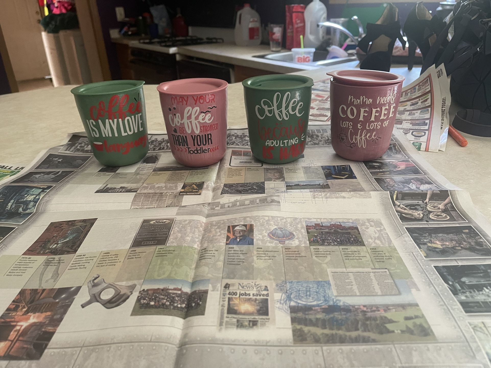 Customized Vynil Plastic Cups And Mason Jar Glasses