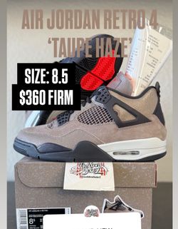 DS NEW Jordan 4 TAUPE HAZE Sz 8.5