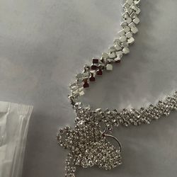 RHINESTONE BUTTERFLY ADJUSTABLE BRACELET 