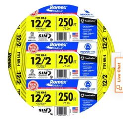 12/2 250ft Romex Wire