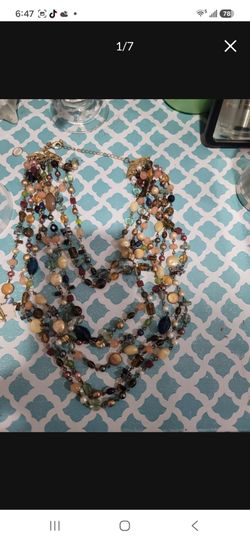 Lia Sophia multilayerd multi color necklace