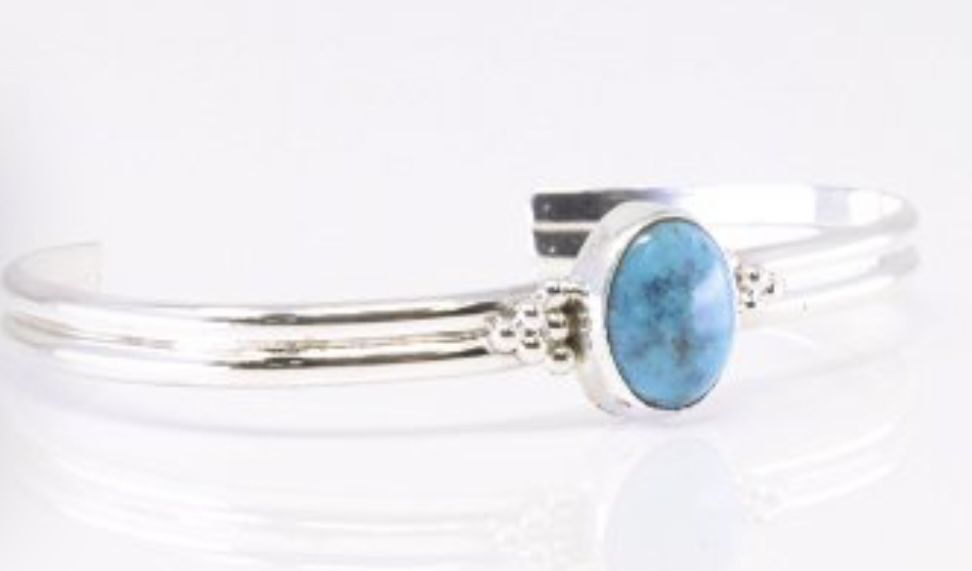 Silver And Turquoise Bracelet