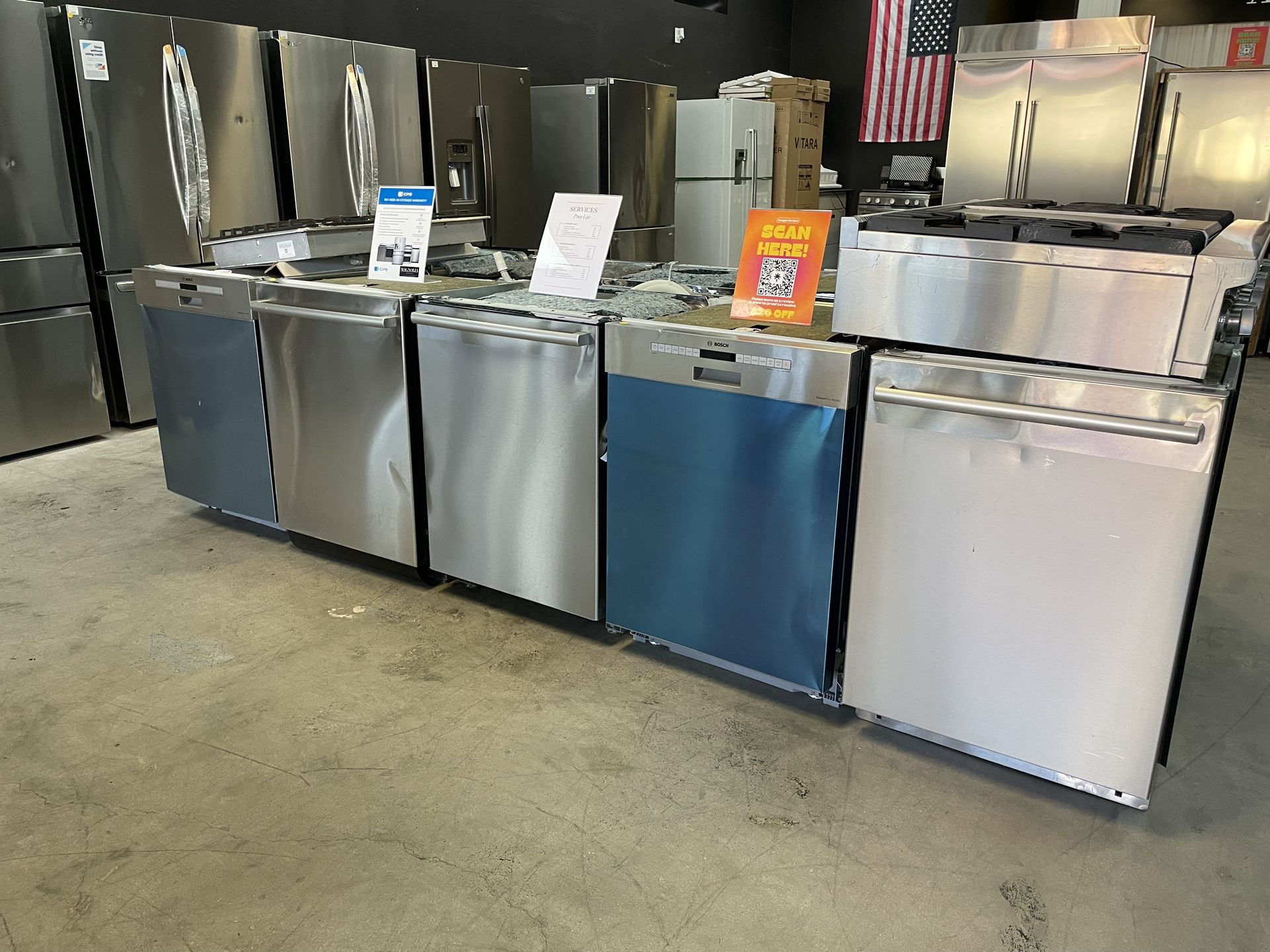 Bosch Dishwashers Available - Stainless Steel
