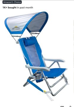 GCI Outdoor Sunshade Captain's Chair | Collapsible Folding Canopy Shade Chair with Durable Armrests, Drink Holder & Portable Carry Bag, Perfect for Be