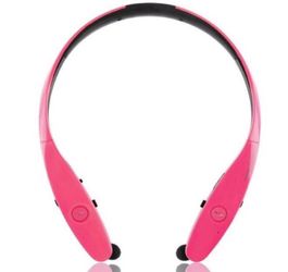 Hot Pink Retractable Bluetooth Headset