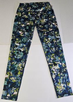 Sweaty Betty Super Sculpt Yoga Leggings Size Large Green Sprint Floral Print NWT