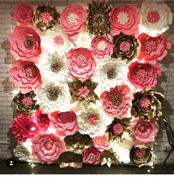 Paper flower backdrop