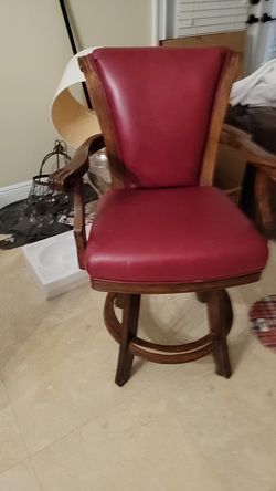 High chair in leather
