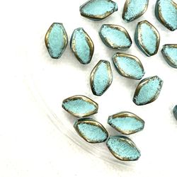 Lot Of 20 Old Turquoise Metal Beads