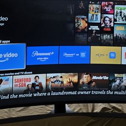 Samsung TV curved screen fast processor ultra high definition great for gamer use very little in spare bedroom