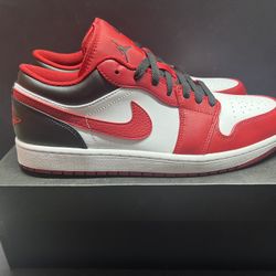 Air Jordan 1 Low Red/white/black Mebs Sz 11& 11.5