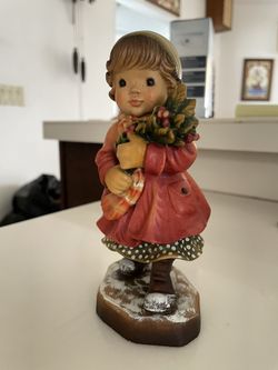 Anri Sarah Kay Wood Carved “Winter Cheer”