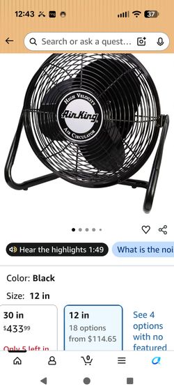 High Velocity Air King Air Circulator Fan
