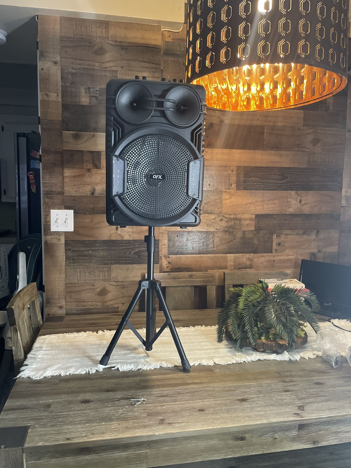 QFX 12” Bluetooth Rechargeable Speaker with Microphone & Stand Included 🔊🎶🎙️🎶🎶