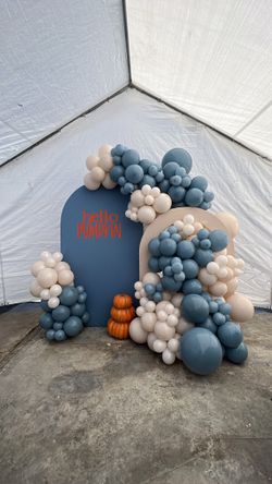 Babyshower Pumpkin Balloon Garland