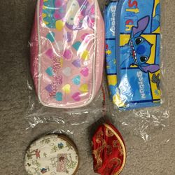 New Stationary/ Stitch Pencil cases pouches small bags for coins/stuffs with Chinese pattern