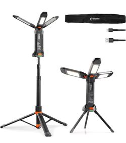 gogonova 2026 Rechargeable Work Light with Stand, 4 in 1 Cordless Camping Light, 700/1200/2200 Lumens, 4000/6500K Dimmable LED Work Lamp with Detachab