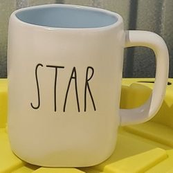 Rae dunn star mug blue inside 