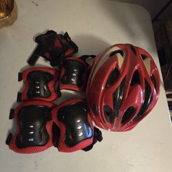 Kids Helmet Adjustable with Sports Protective Gear Set Knee Elbow Wrist Pads for Toddler Ages 3 to 8 Years Old Boys Cycling Skating Scooter Helm