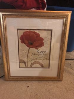 2 matching framed pictures