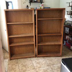 2 Wooden Bookshelves For $100