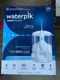 Waterpik Aquarius Countertop Water Flosser with 10 Settings, 7 Tips, White