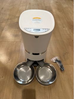 WellToBe Two Bowl Automatic Pet Feeder