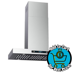 36 in. 900 CFM Ducted Island Range Hood with Remote, Touch Control LCD